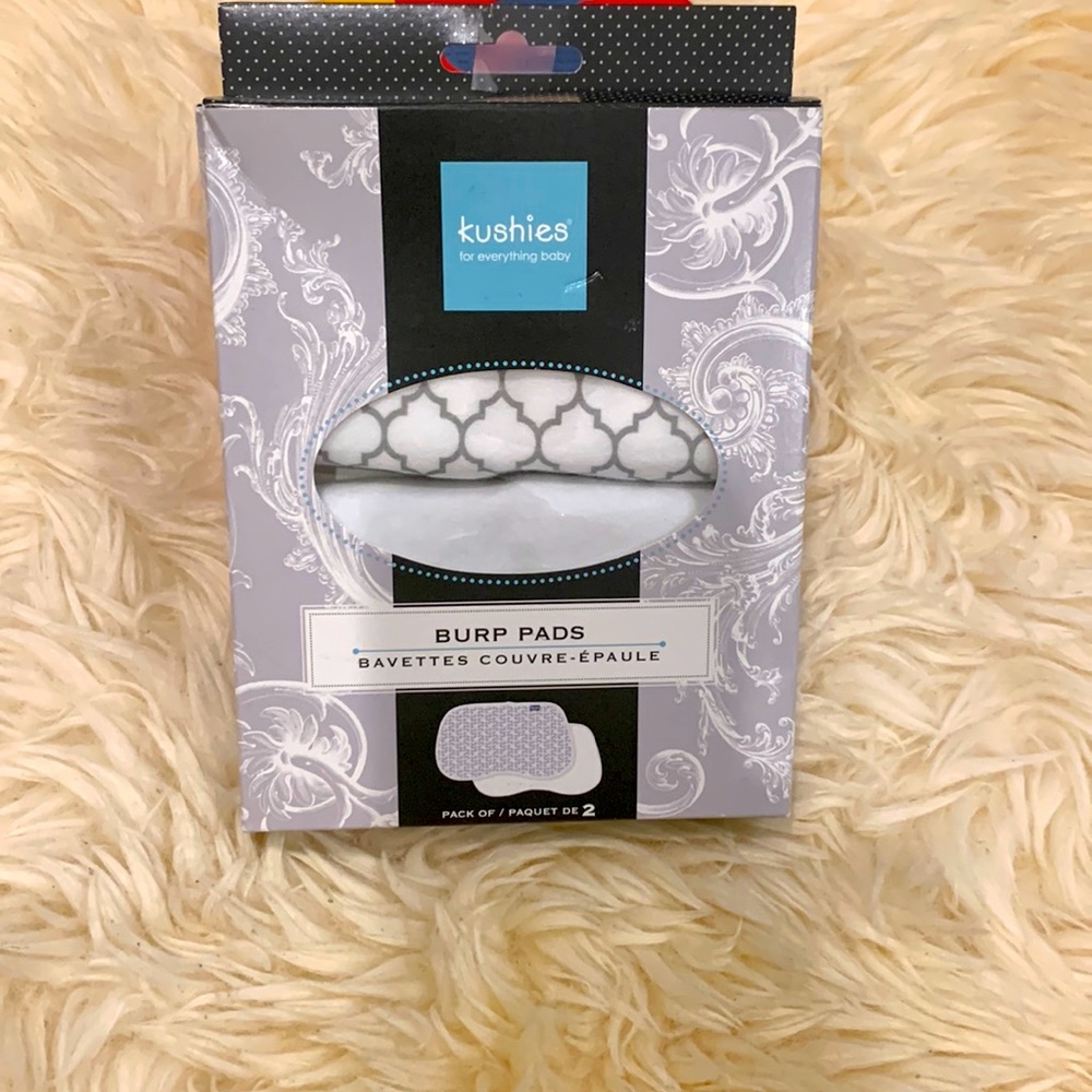 Kushies Baby Burp Cloths/Pads-Pack of 2 NWT
